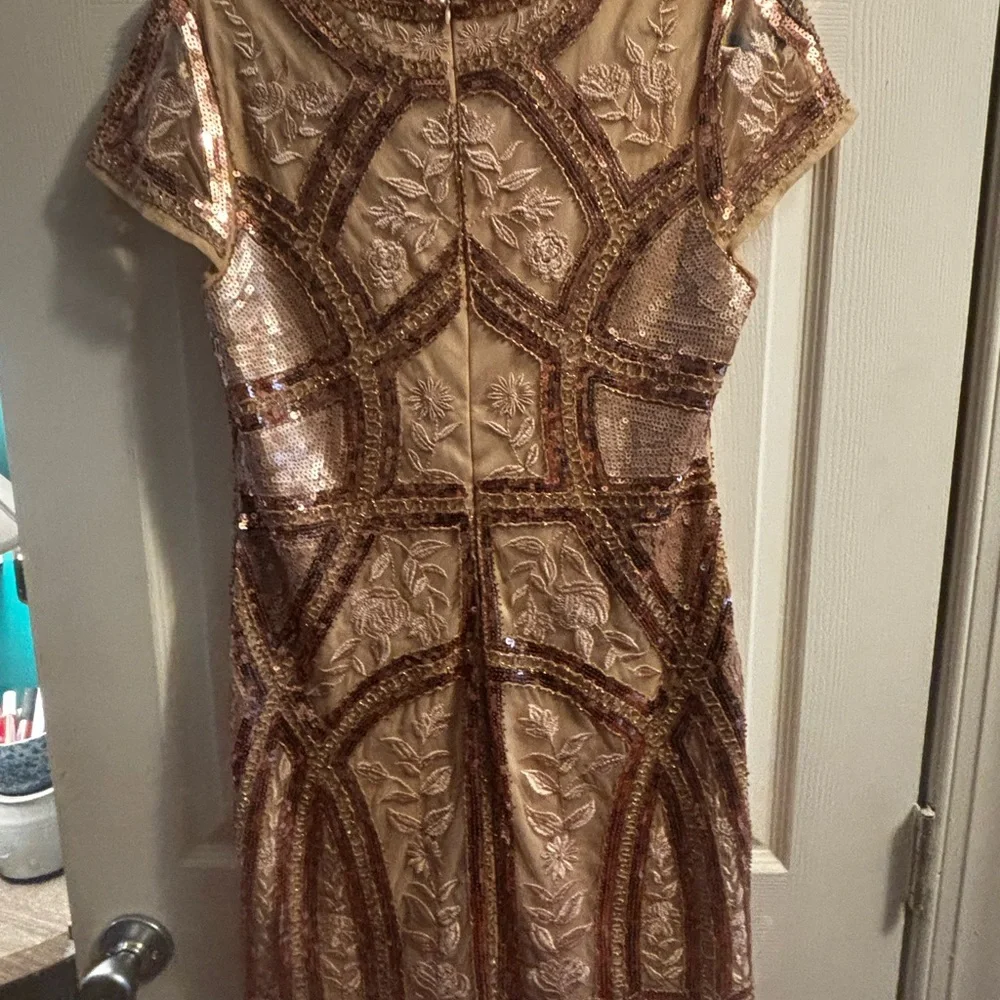 Lulu’s rose gold beaded art deco mini dress - Picture 7 of 7